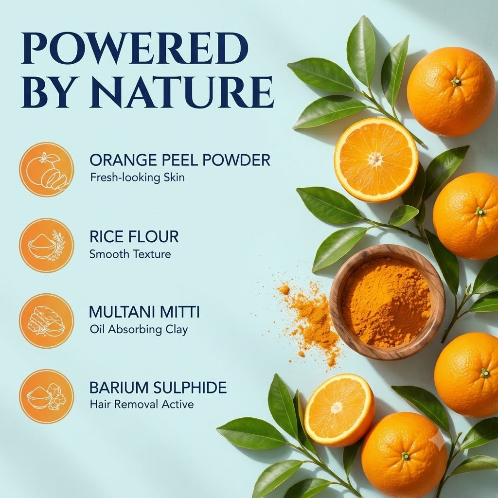 Natural Orange Hair Removal Wax Powder for Women & Men (100GM)