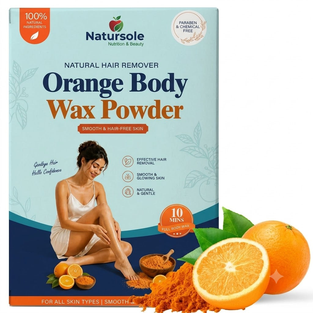 Natural Orange Hair Removal Wax Powder for Women & Men (100GM)